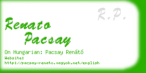 renato pacsay business card